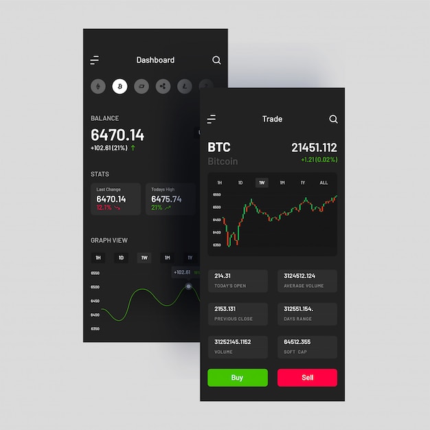 Criptomoedas negociação Mobile App.