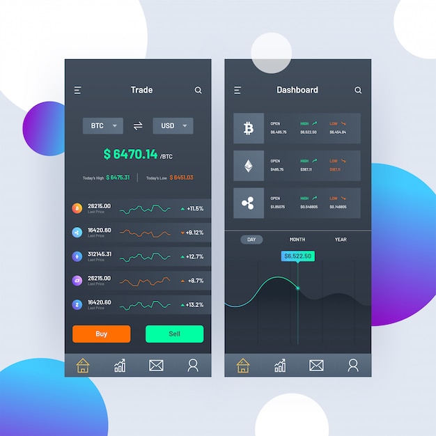 Criptomoedas negociação Mobile App.