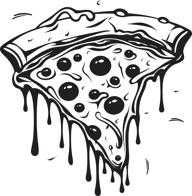 Vetor crispy slice delight pizza logo vector icon triângulo saboroso tentação pizza logo design