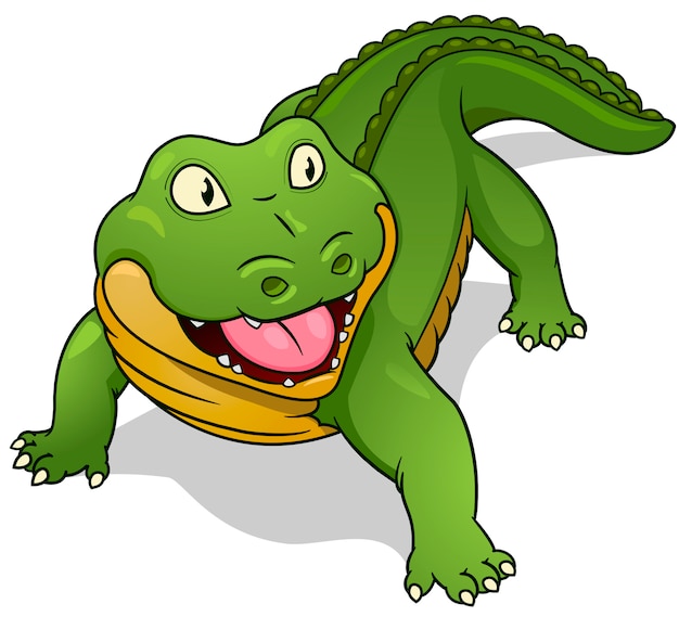 Vetor crocodilo dos desenhos animados