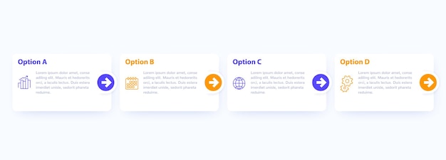 Cronograma de design de infográficos com ícones de linha