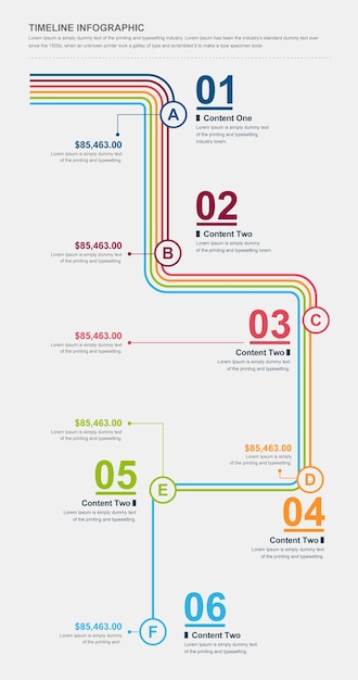 Vetor cronograma infográfico