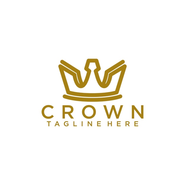 Crown logo template vector luxury logo concept