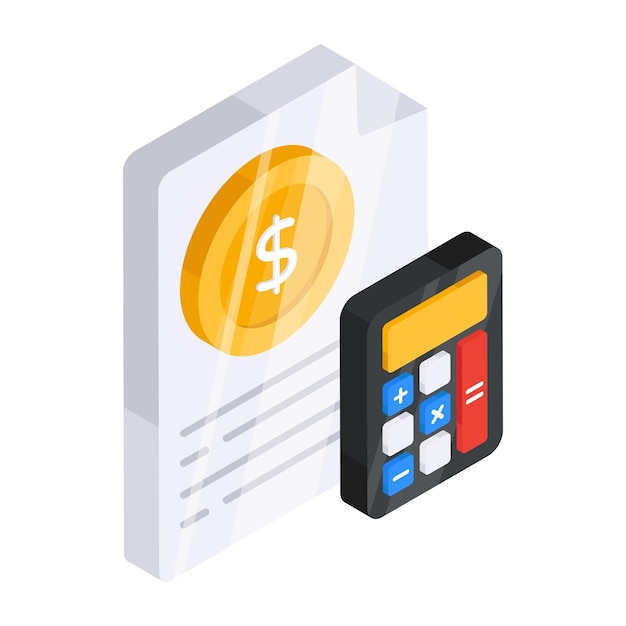 Cruncher com dinheiro conceito de calculadora financeira