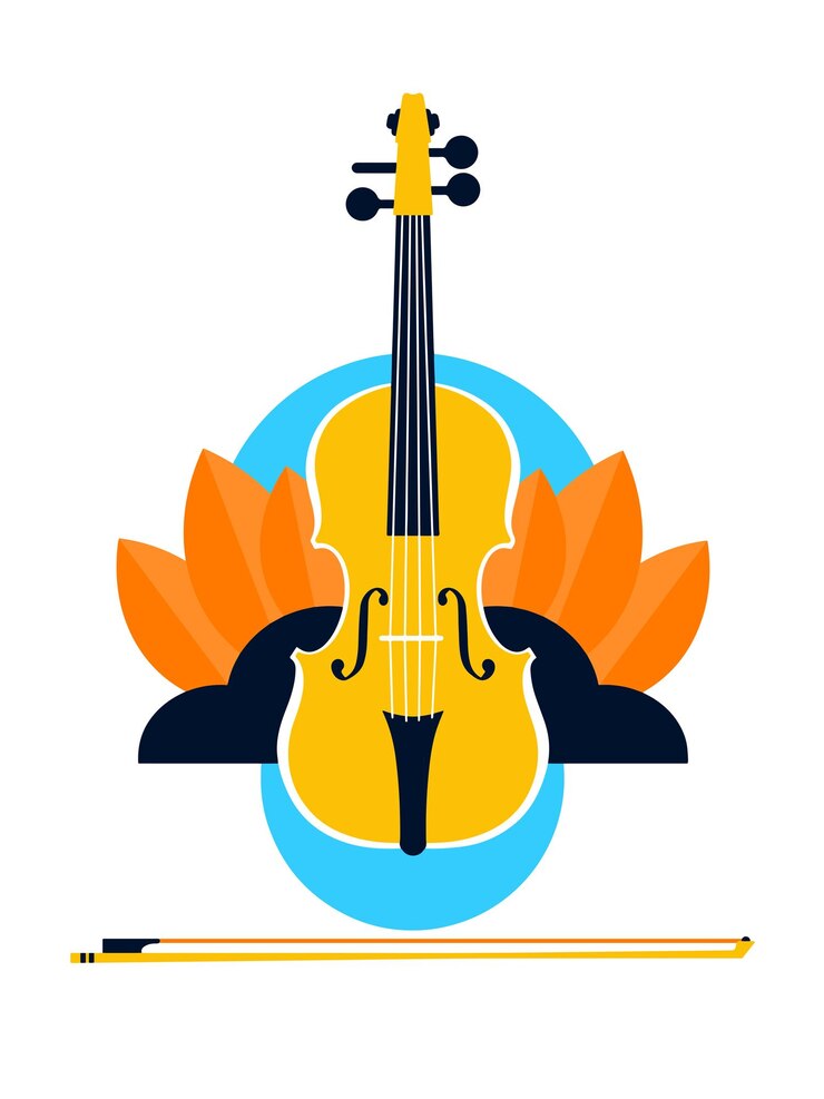 Vetor cubismo ilustração vetorial de violino