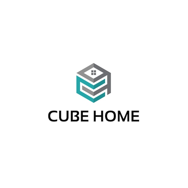 Cubo home logo template