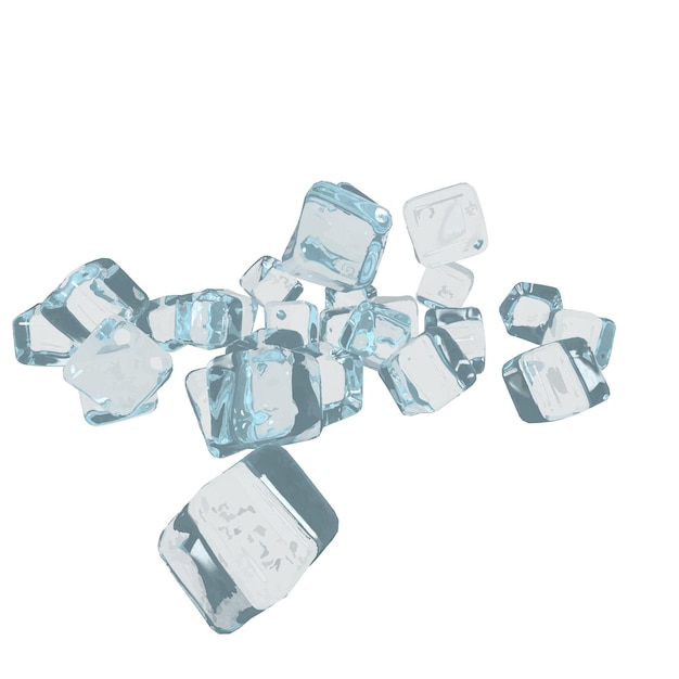 Cubos 3d feitos de gelo