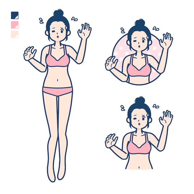 cueca simples mulher em pânico