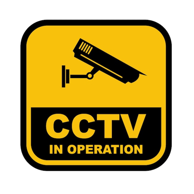 Vetor cuidado monitorado por câmeras cctv