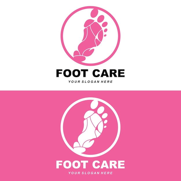 Vetor cuidados com os pés logo design ilustração de saúde mulher pedicure salon vector