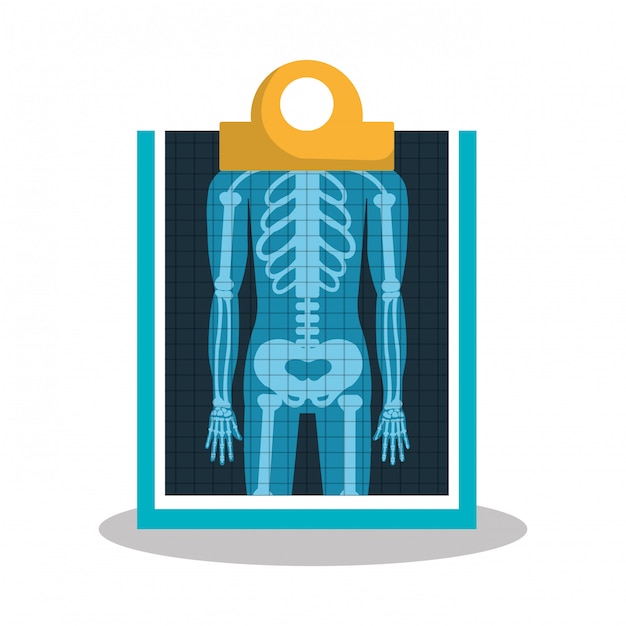 Vetor cuidados de saúde médicos digitais de raio x isolados