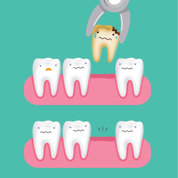 Cuidados dentários gratuitos de desenhos animados