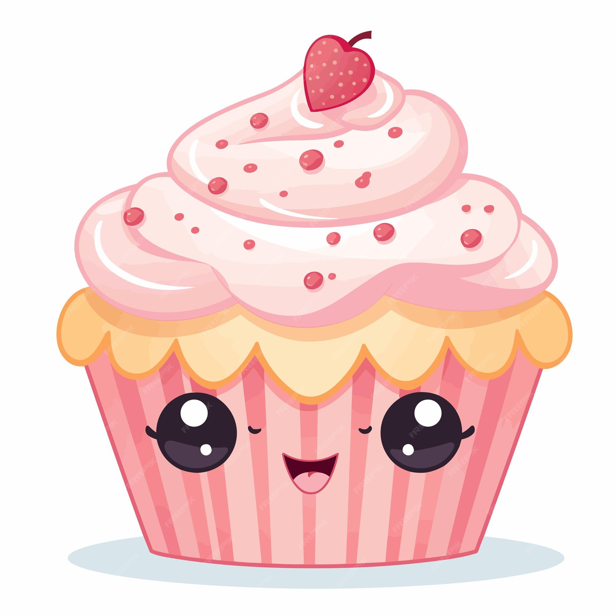 Desenho de Cupcake fofinho pintado e colorido por Usuário não