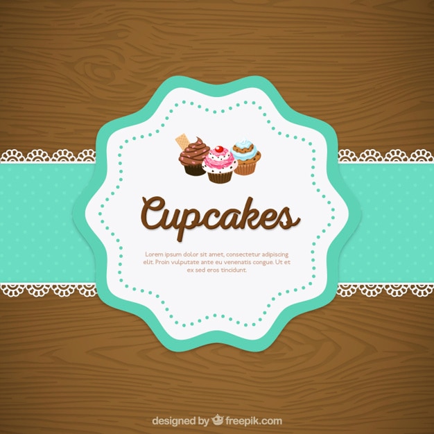 Cupcake doily rendas