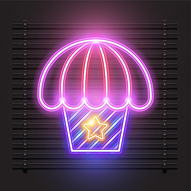 Cupcake neon