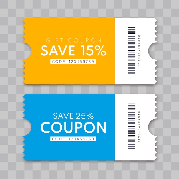 Cupom de Desconto Vector Gift Voucher