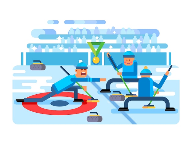 Curling jogo de inverno