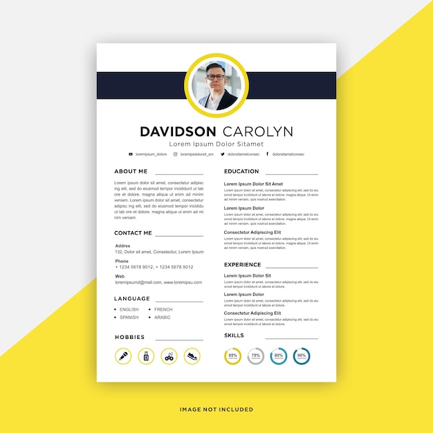 Currículo moderno e minimalista ou modelo cv