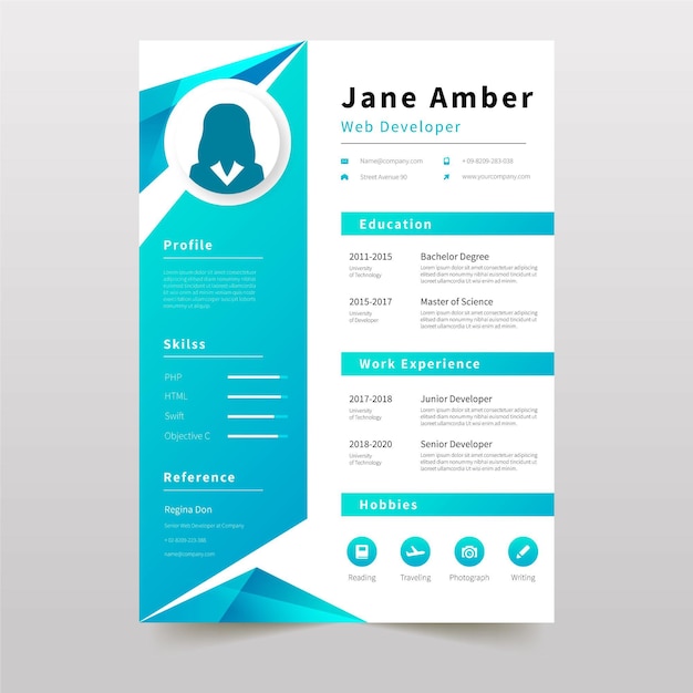 Curriculum vitae online minimalista