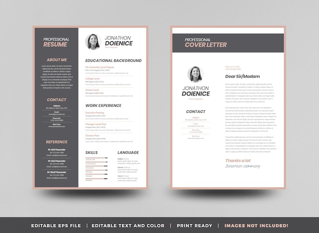 Curriculum vitaeA CV Currículo Modelo de Design ou Detalhes Pessoais para Candidatura a Emprego