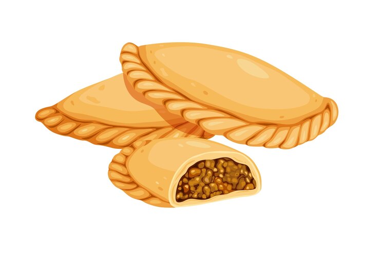 Vetor curry puffempanada argentina isolada em fundo branco vector eps 10