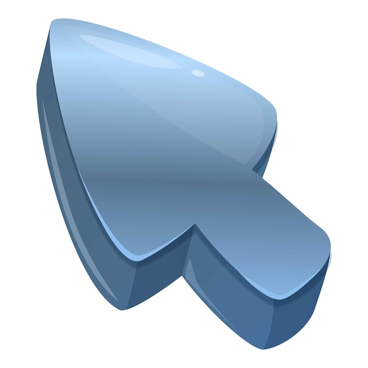 Vetor cursor azul mostrando clicando apontando e selecionando