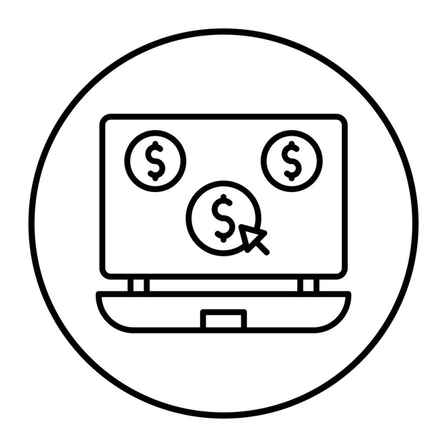 Custo por clique de ilustração vetorial