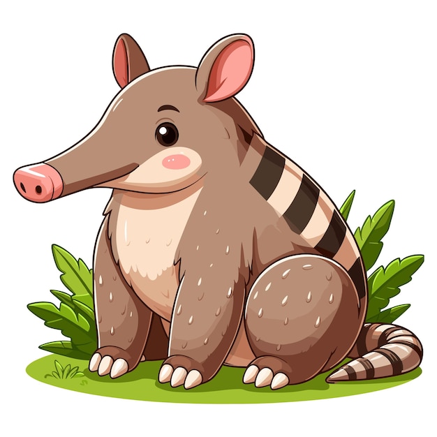 Cute aardvark vector ilustração de desenho animado