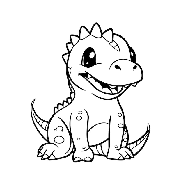 Desenho De Dinossauro Bebê Fofo Está Sentado No Do Esboço Da Página Para  Colorir Vetor PNG , Desenho De Bebê, Desenho De Dinossauro, Desenho De Asa  Imagem PNG e Vetor Para Download