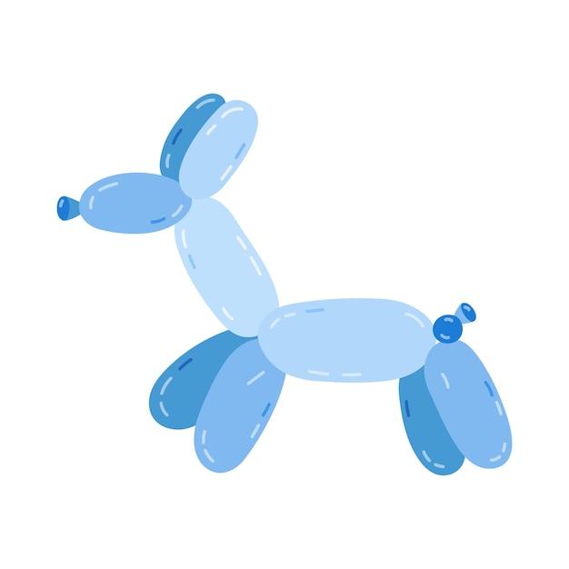 Cute balão de cão de hélio de desenho animado dos anos 90 e 00 Animal de bolha como emblema da estética do Y2k