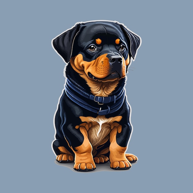 Cute, cão, caricatura, personagem, handdrawn, vetorial, ilustração