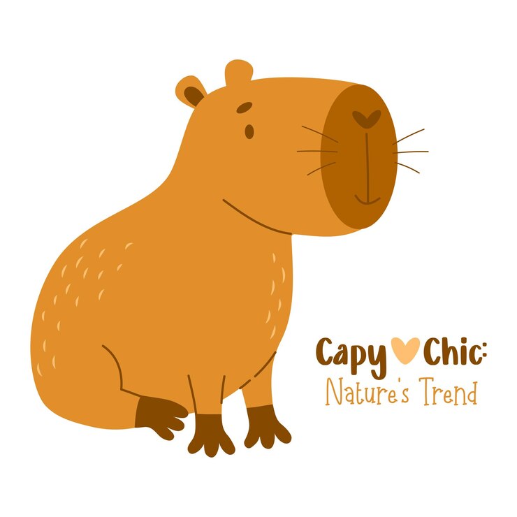 Vetor cute capibara animal personagem roedor coleção de crianças