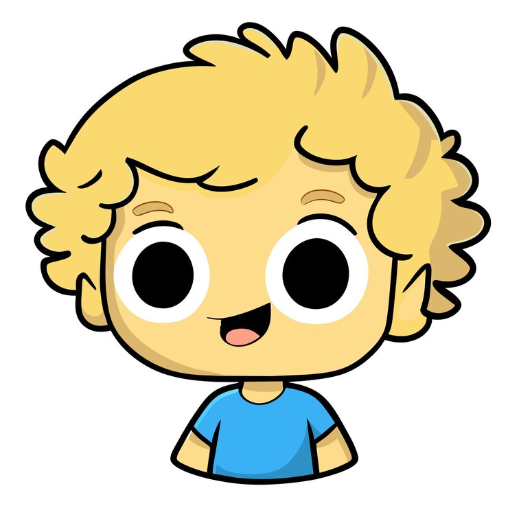 Vetor cute chibi boy mão desenhada cartoon adesivo ícone conceito ilustração isolada