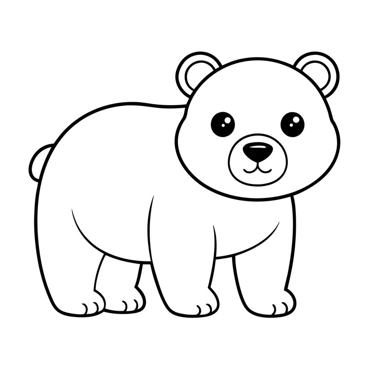 Vetor cute chibi bunny line art adorável ilustração de coelho para coloração e design