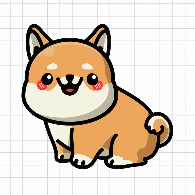 Cute dog vector illustration