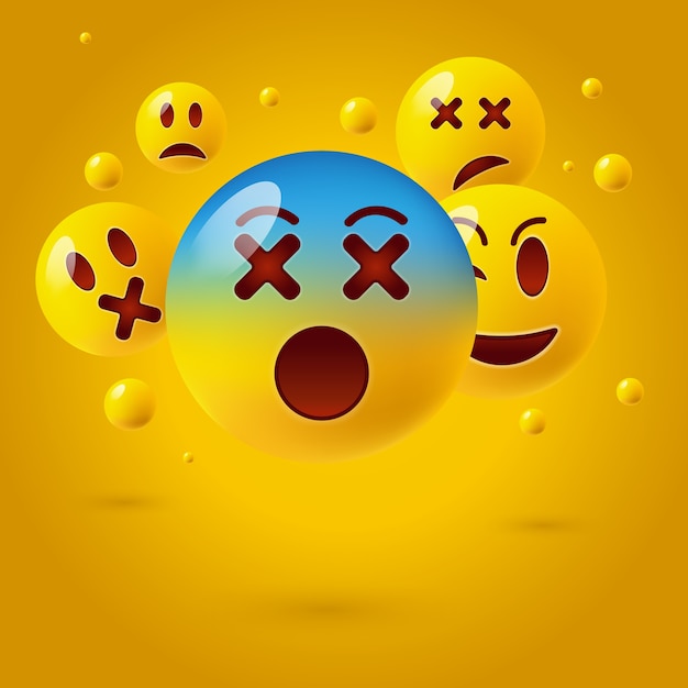 Cute emoticons set