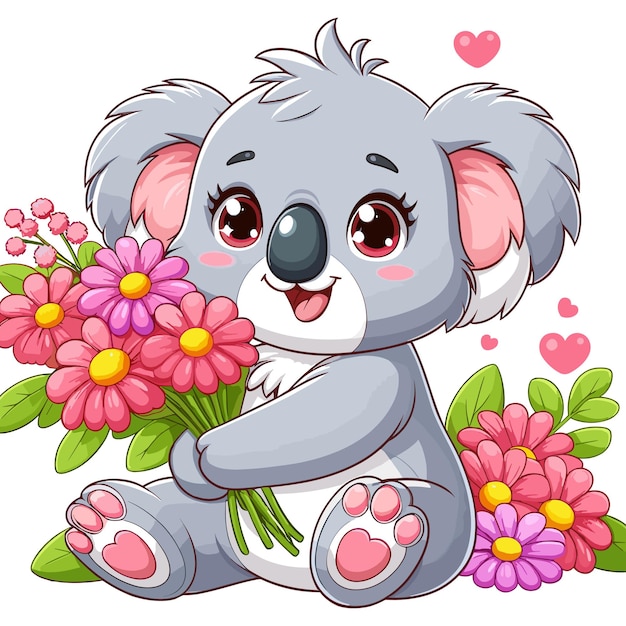 Cute Koala Vector Ilustração de desenho animado