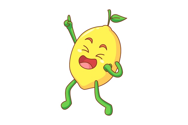 Cute Lemon Desenho de Personagens de Cartoons