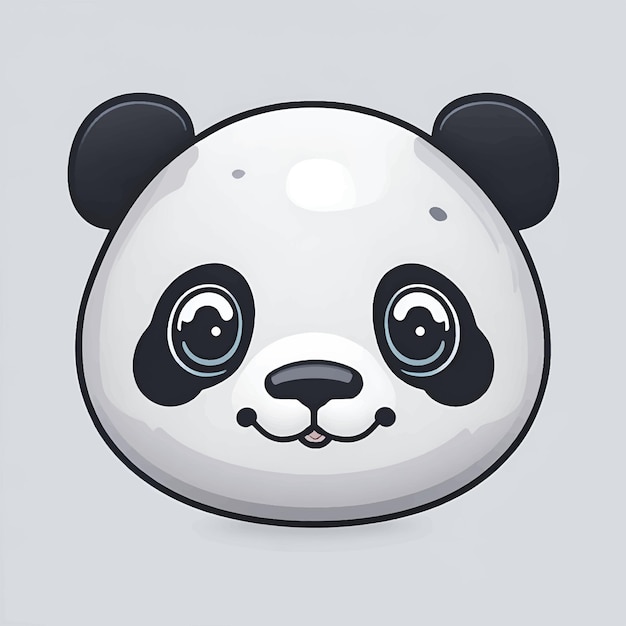 Cute little bear panda head personagem kawaii estilo cartoon animal ícone design vetor ilustração