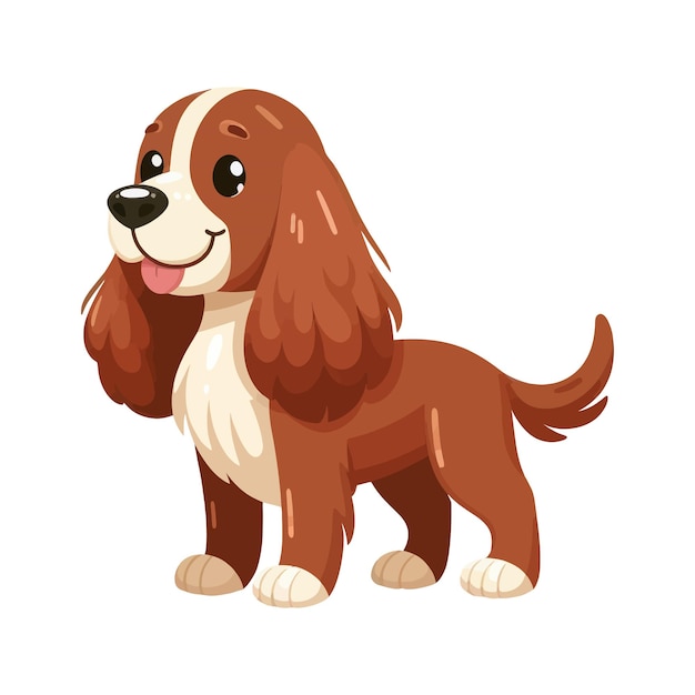 Vetor cute little dog vector de desenhos animados