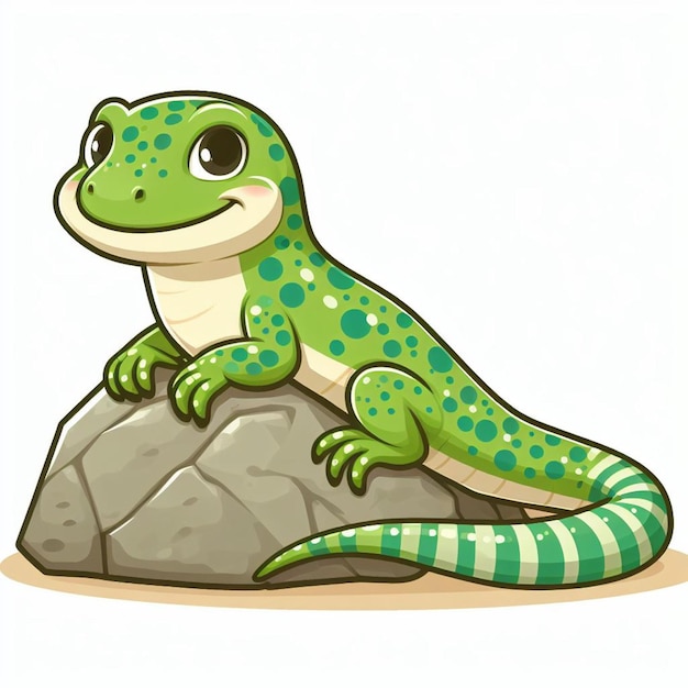 Cute lizard vector ilustração de desenho animado