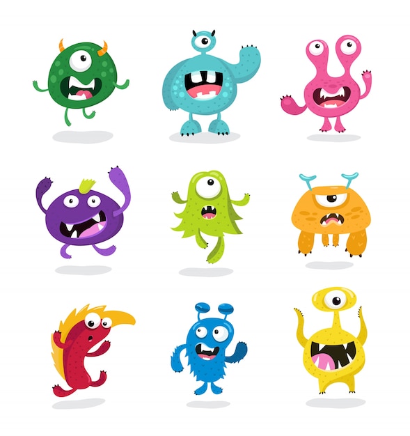 Cute monster set