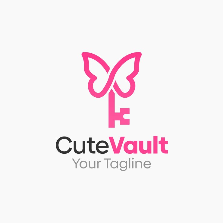 Vetor cute vault logo vector template design bom para negócios start-up agência e organização