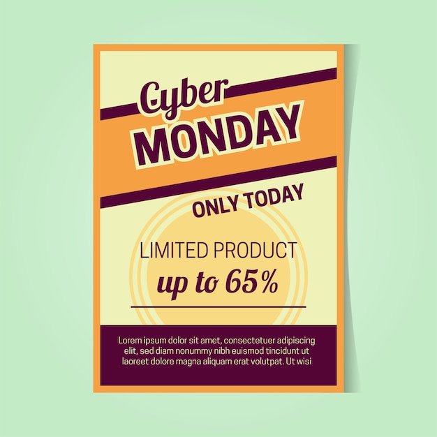 Vetor cyber monday poster