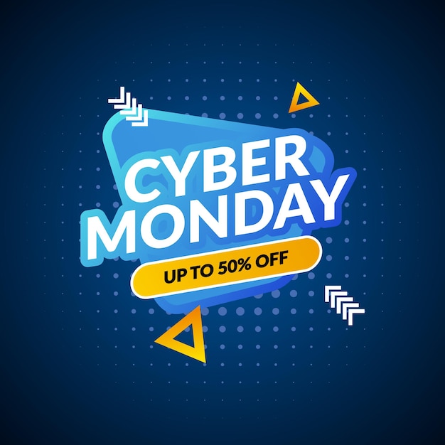 Cyber segunda-feira cartaz banner fundo para os seus bussines