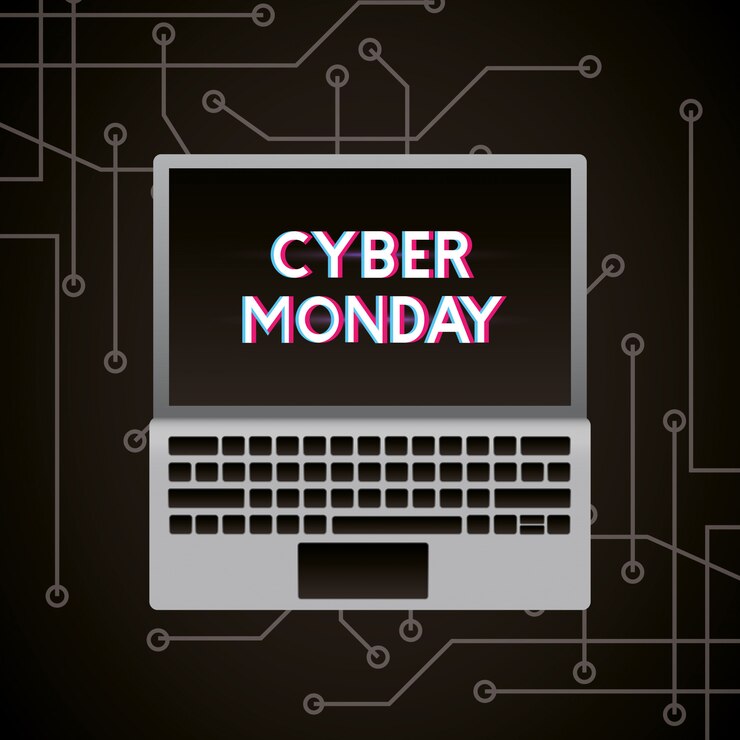 Vetor cyber ​​segunda-feira
