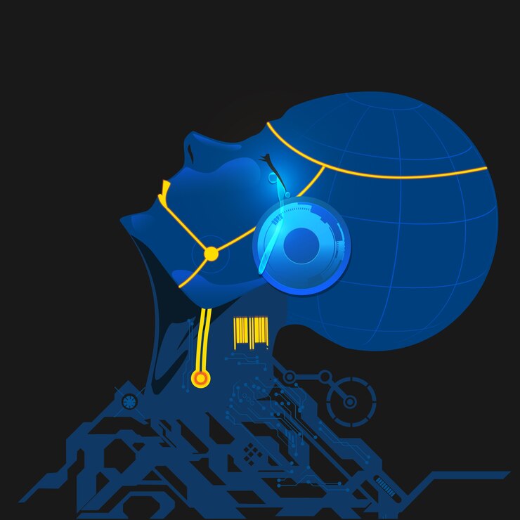 Vetor cyborg chorando