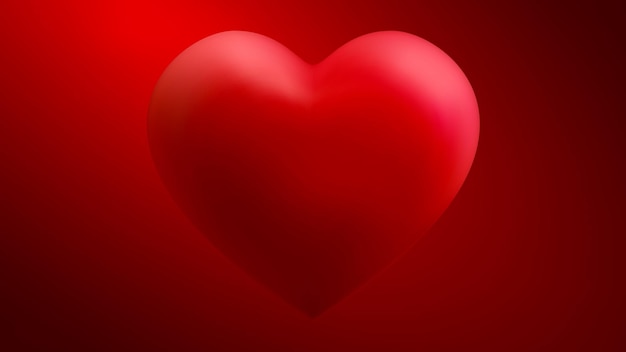 D balão de coração vermelho vetor fundo dos namorados design romântico ilustração de amor rosa