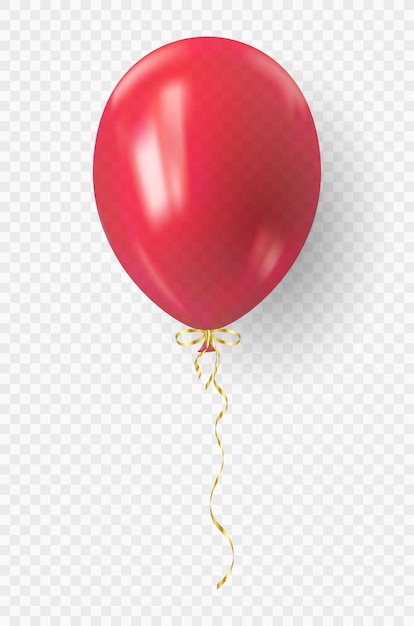 D balão transparente vermelho realista dia da independência dos EUA
