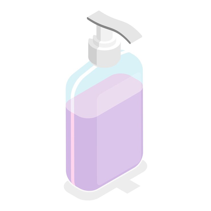 Vetor d ícone de vetor plano isométrico de detergente produto garrafas de plástico conjunto de produtos domésticos item